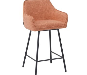 Bronx71 Barhocker Ciara kupfer Leinen 65 - 78 cm