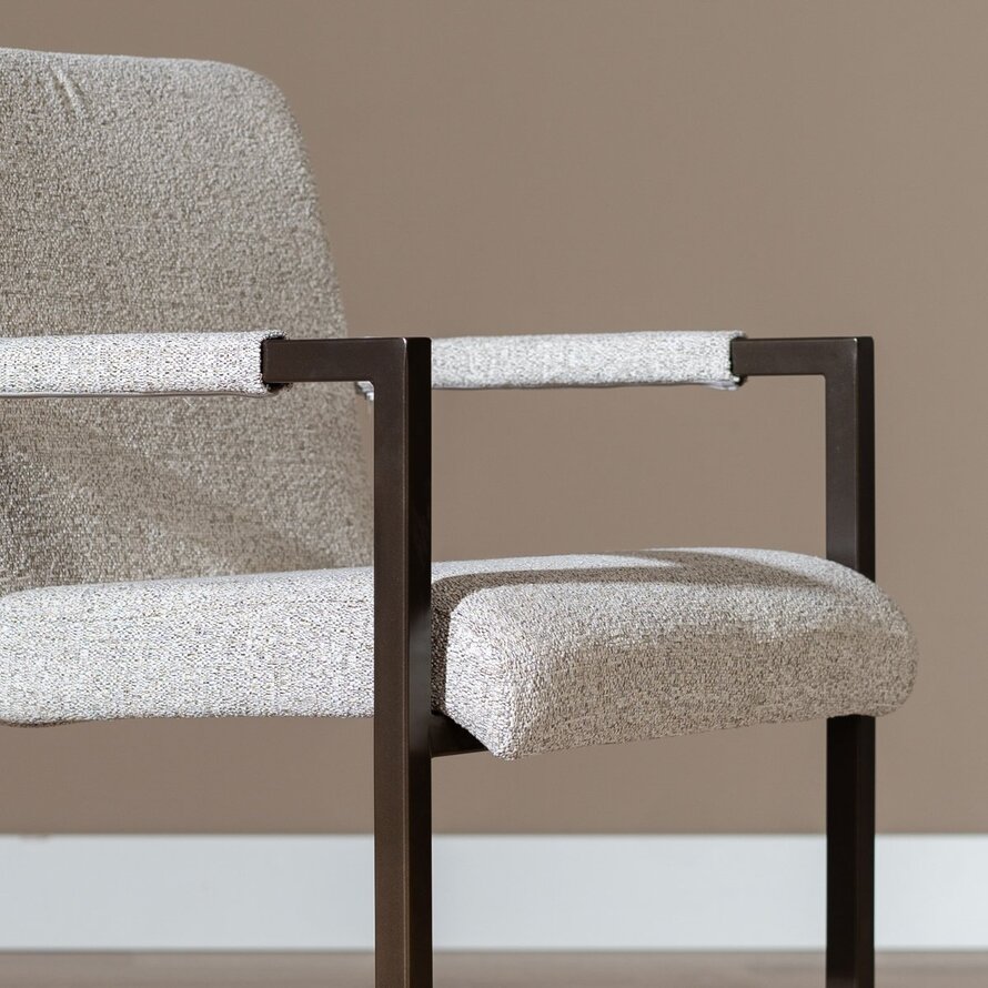 Esszimmerstuhl Lio Stoff off white/braun
