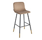 Gastro Barhocker Samt Mikky taupe 68-79 cm