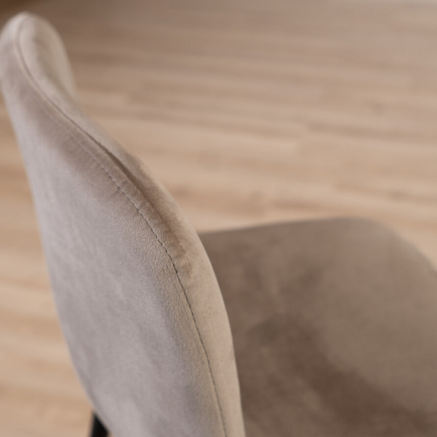 Gastro Barhocker Samt Mikky taupe 68-79 cm