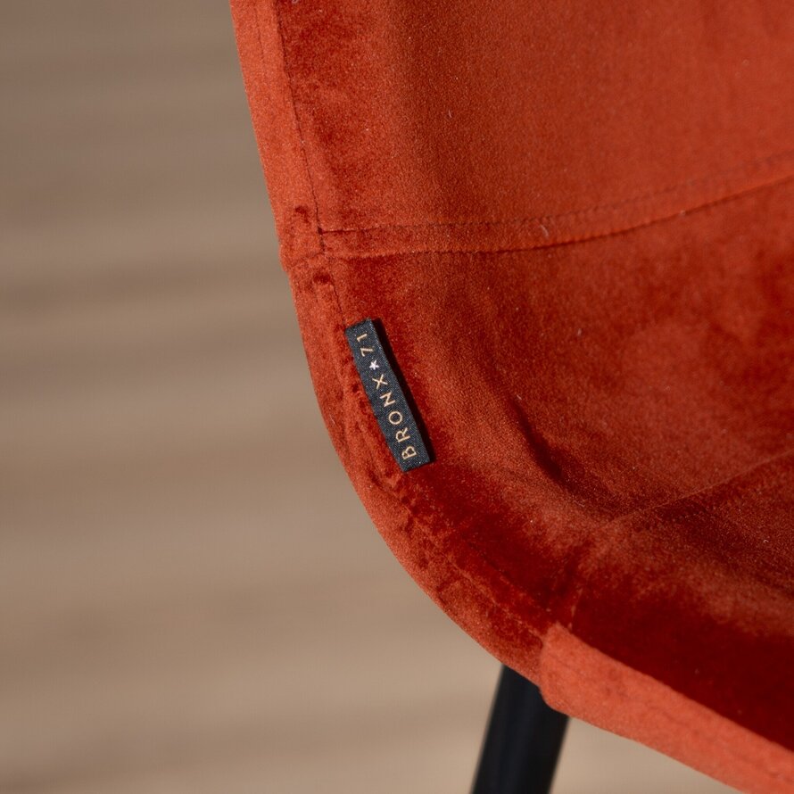 Gastro Barhocker Samt Mikky kupfer 68-79 cm