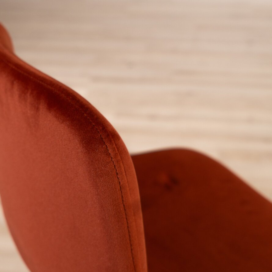Gastro Barhocker Samt Mikky kupfer 68-79 cm