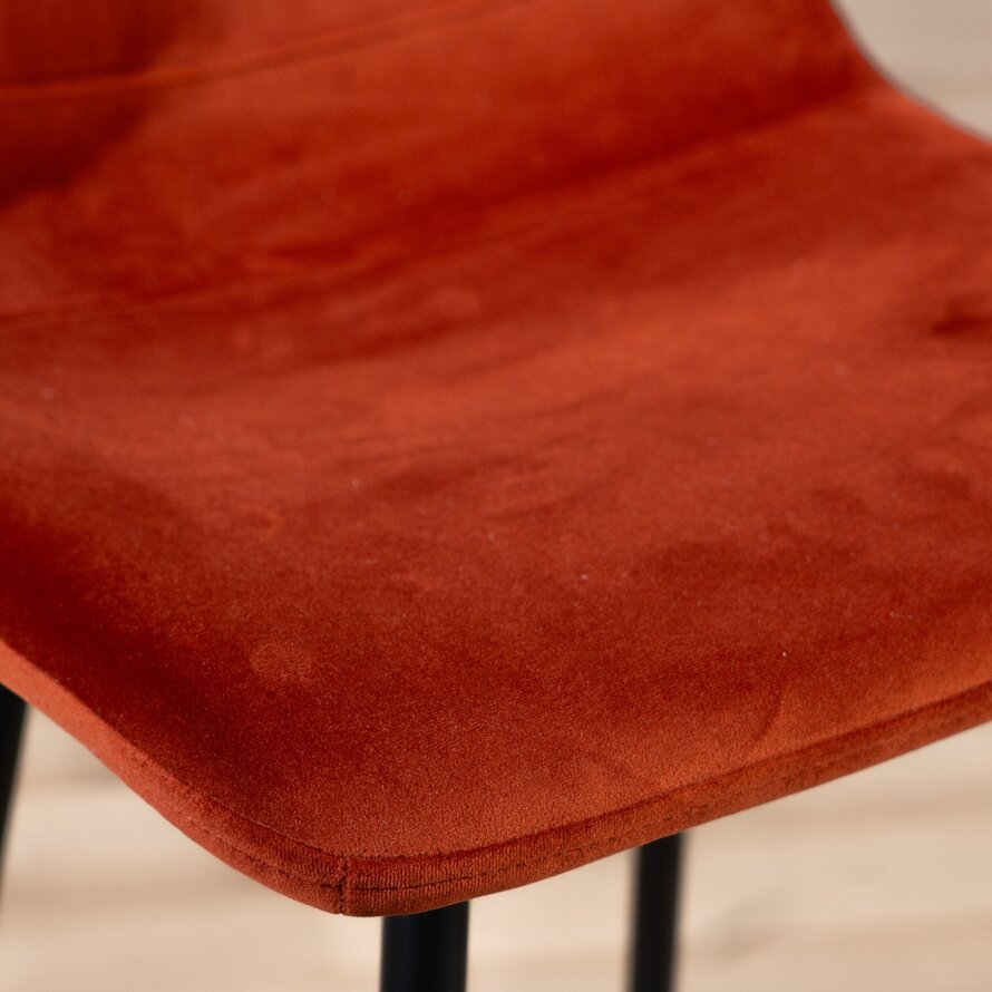 Gastro Barhocker Samt Mikky kupfer 68-79 cm