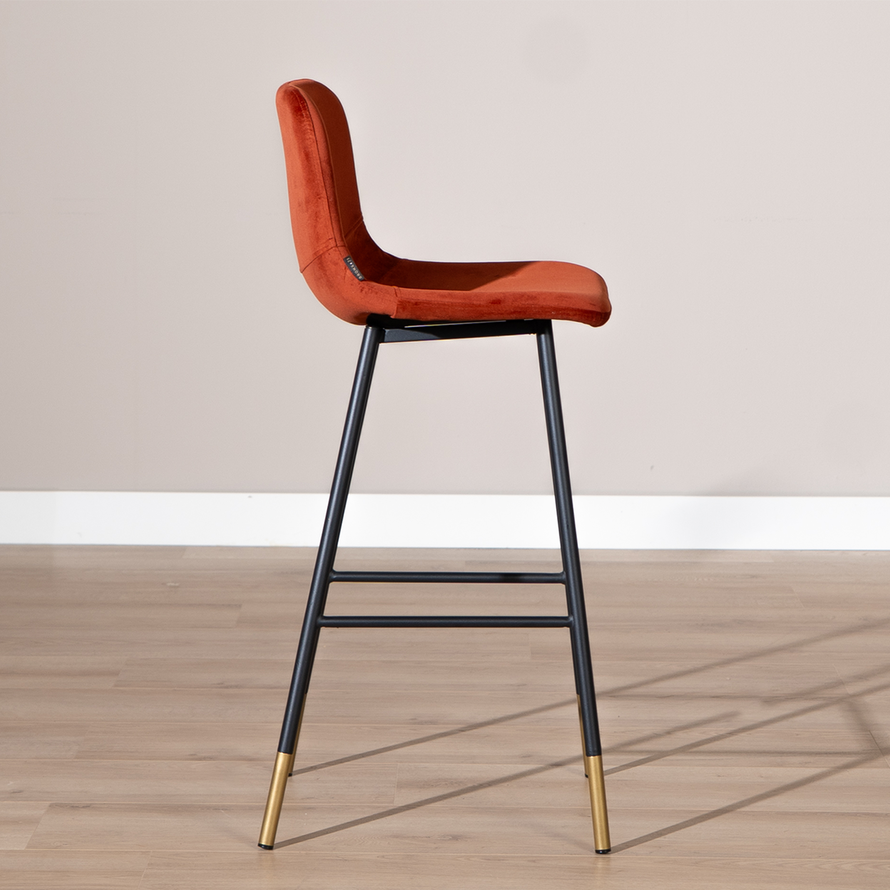 Gastro Barhocker Samt Mikky kupfer 68-79 cm
