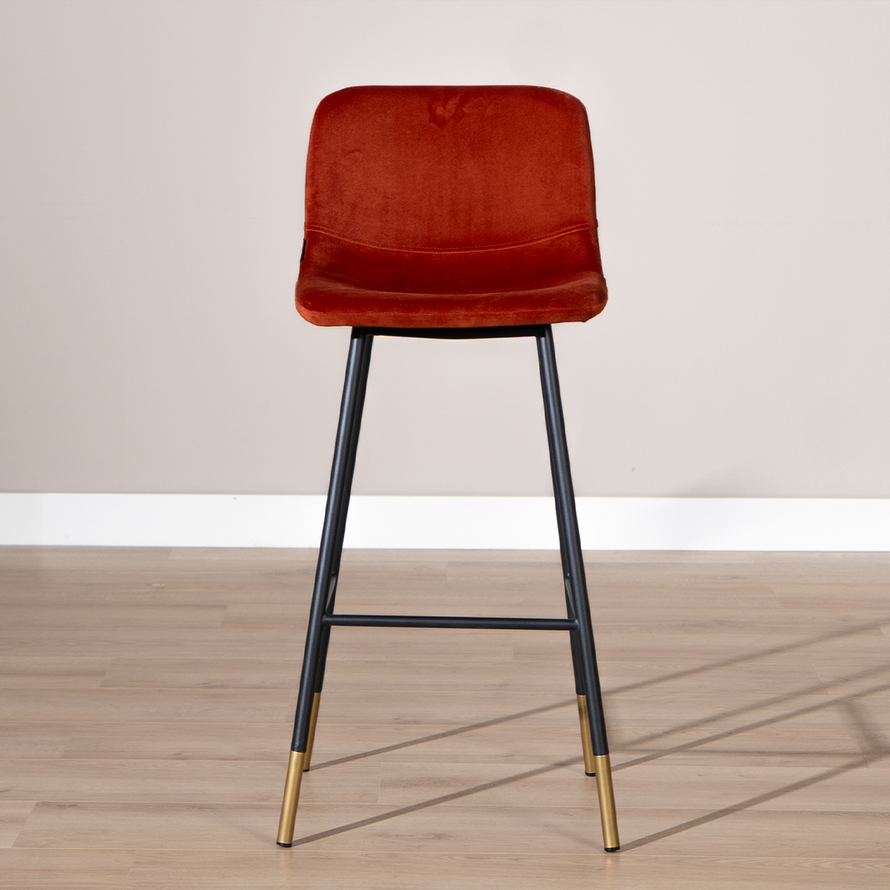 Gastro Barhocker Samt Mikky kupfer 68-79 cm