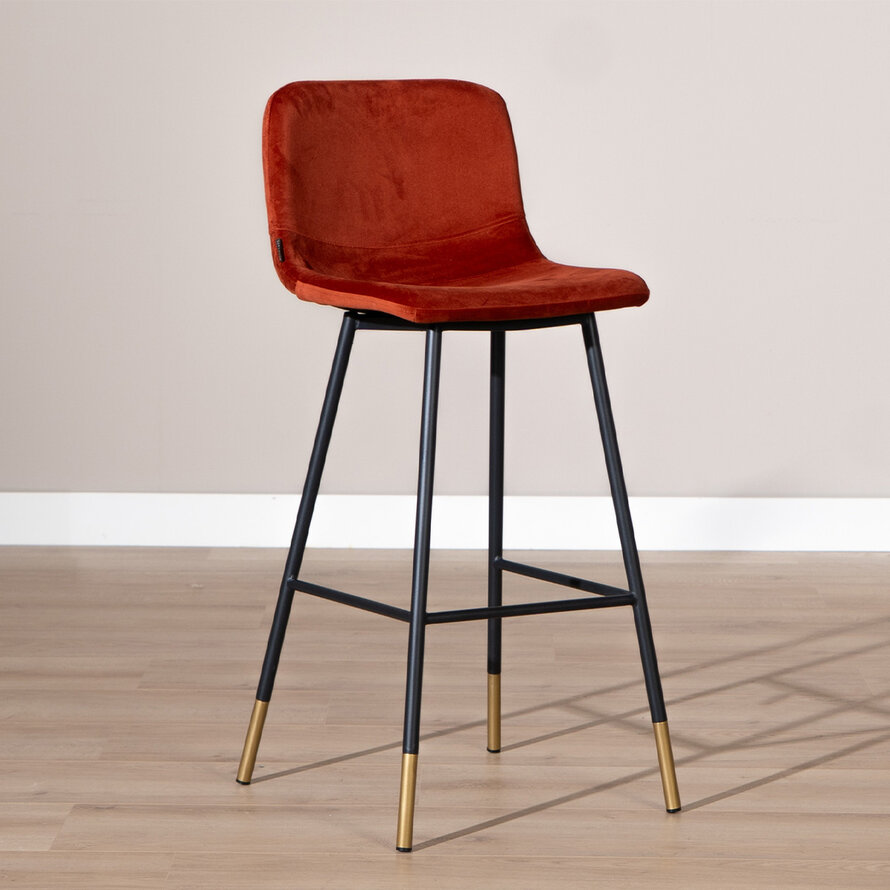 Gastro Barhocker Samt Mikky kupfer 68-79 cm