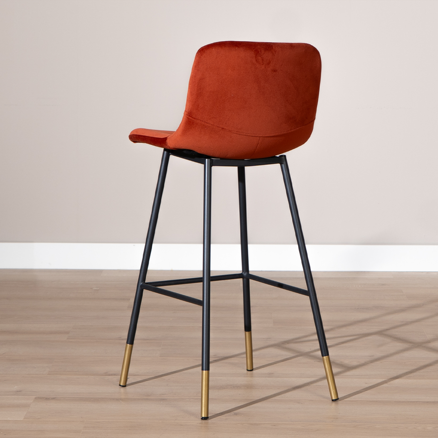 Gastro Barhocker Samt Mikky kupfer 68-79 cm
