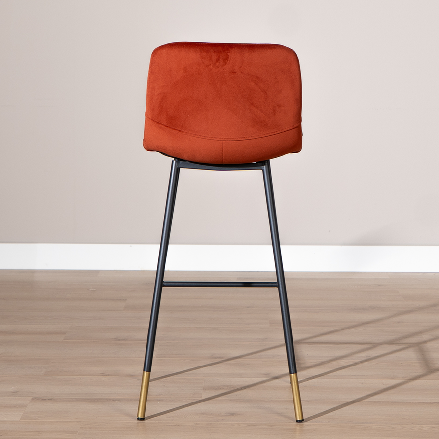 Gastro Barhocker Samt Mikky kupfer 68-79 cm