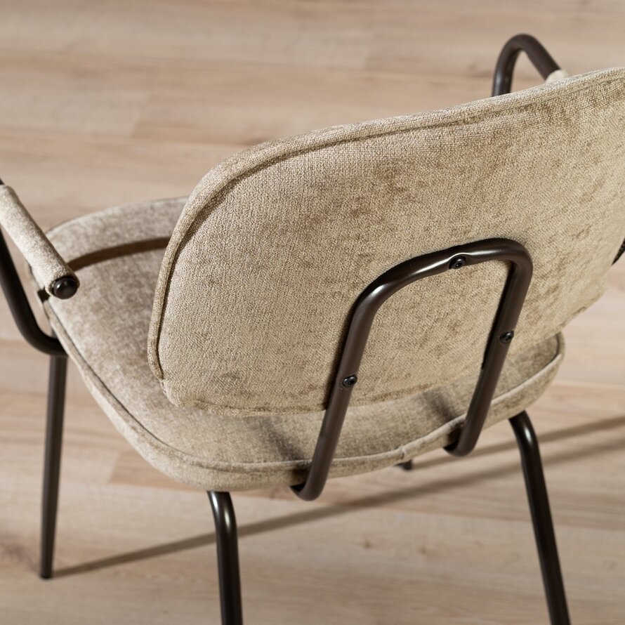 Stuhl Jethro Samt taupe
