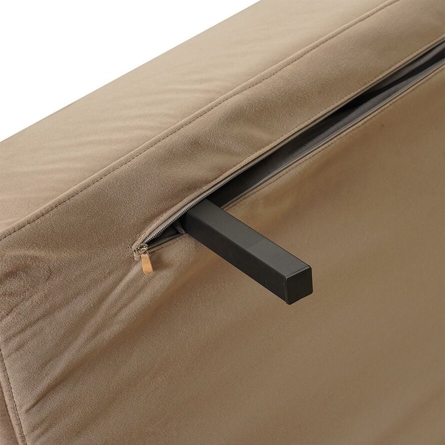 Schlafsofa 1,5-Sitzer Kristian Samt taupe