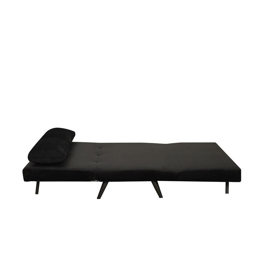 Schlafsofa 1,5-Sitzer Kristian Samt schwarz