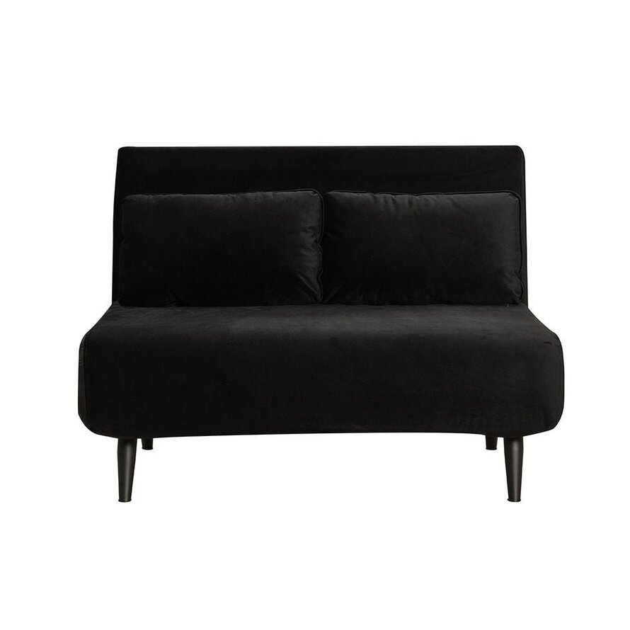 Schlafsofa 1,5-Sitzer Kristian Samt schwarz