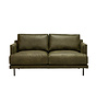 Leder Sofa Denver 2,5-Sitzer olivgrün