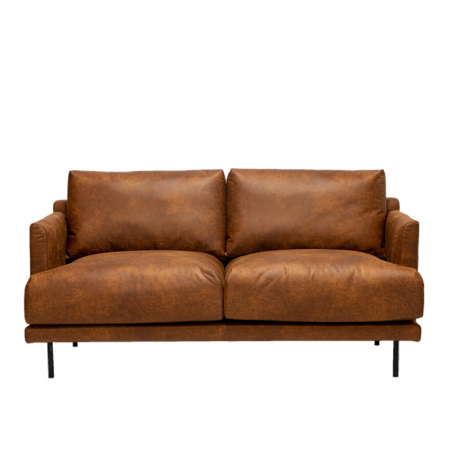 Leder Sofa Denver 2,5-Sitzer cognac