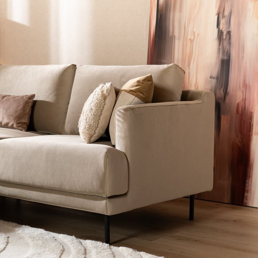 Ecksofa Denver Samt beige links