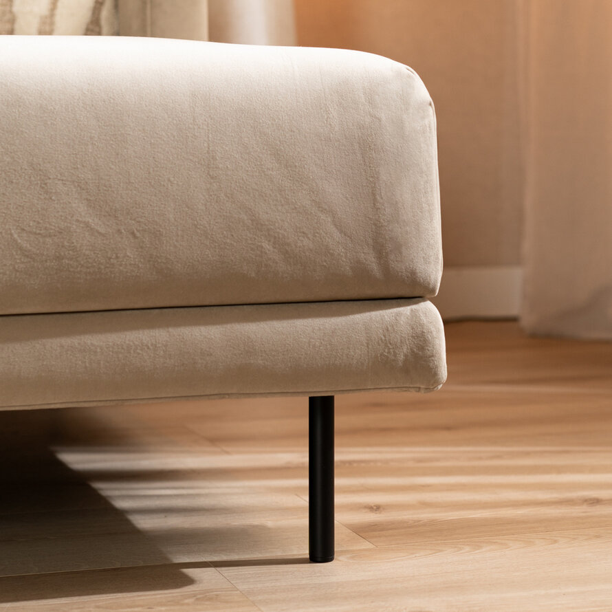 Ecksofa Denver Samt beige rechts