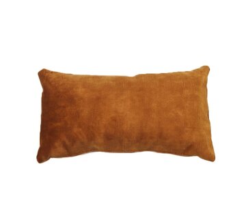 Bronx71 Samt Kissen Beau ockergelb/cognac 25x45 cm