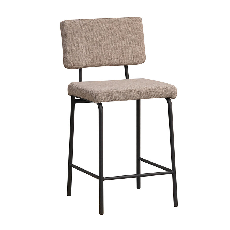 Barhocker Espen recycelter Stoff taupe