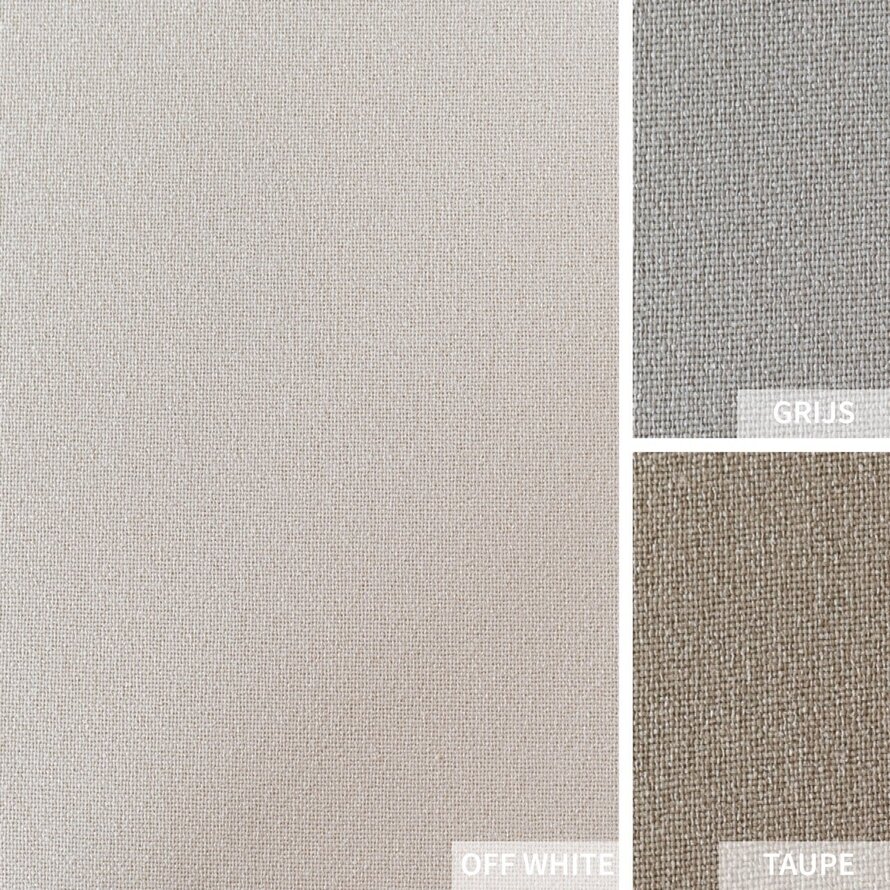 Esszimmerstuhl Runa recycelter Stoff mit Rollen off white