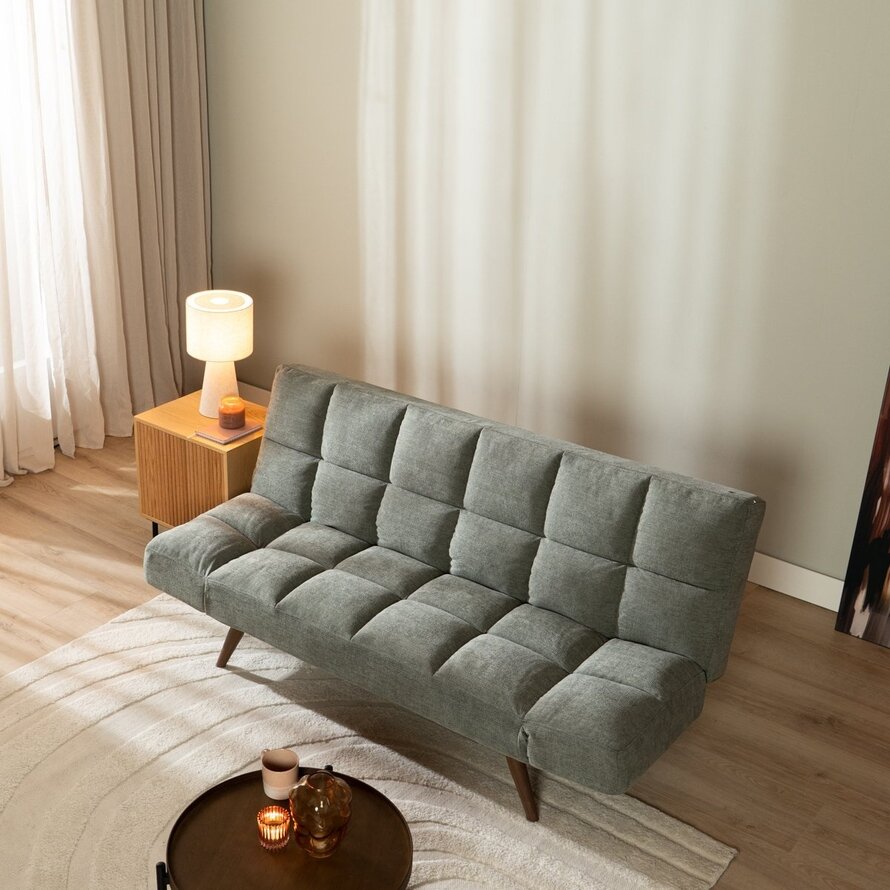 Schlafsofa 1,5-Sitzer Timo recycelter Stoff grün