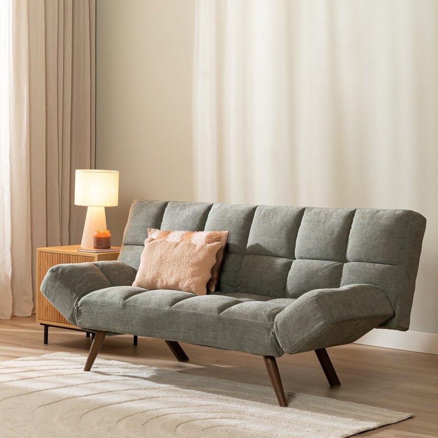 Schlafsofa 1,5-Sitzer Timo recycelter Stoff beige
