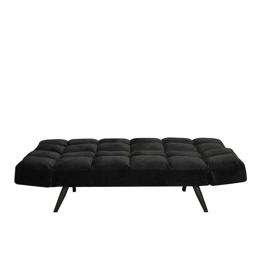Schlafsofa 1,5-Sitzer Timo Samt schwarz
