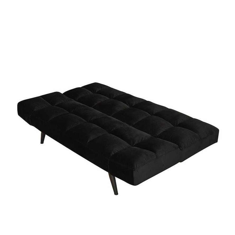 Schlafsofa 1,5-Sitzer Timo Samt schwarz