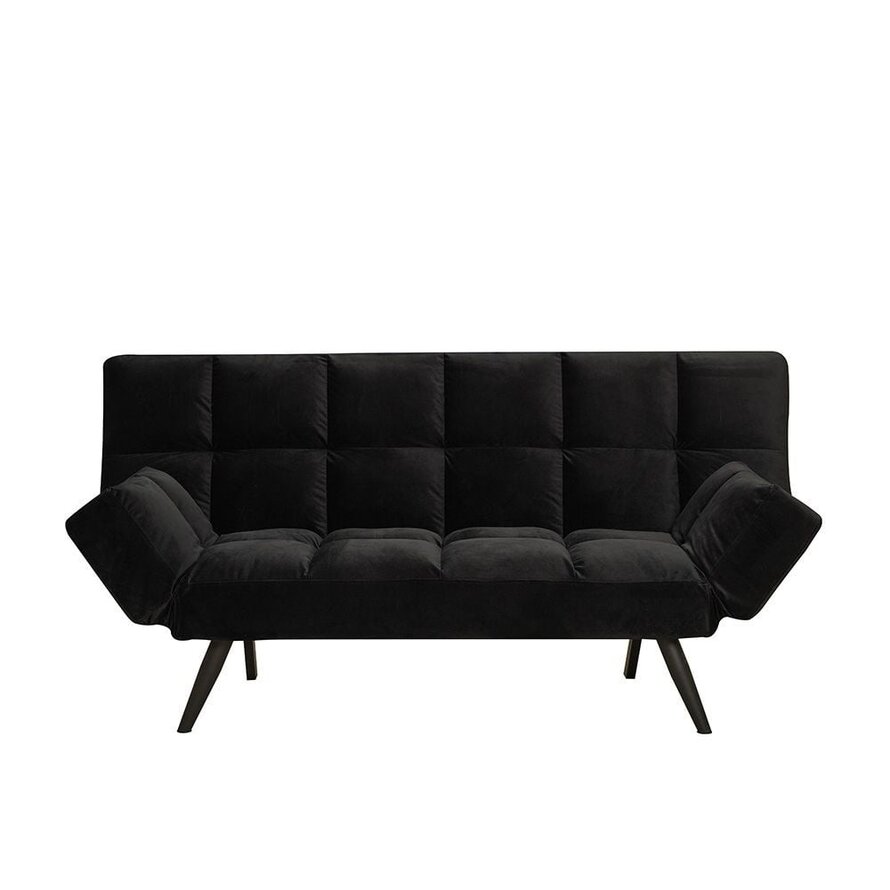 Schlafsofa 1,5-Sitzer Timo Samt schwarz