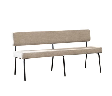 Bronx71 Esszimmerbank recycelter Stoff Espen taupe 160 cm