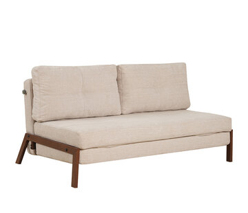 Bronx71 Schlafsofa 2-Sitzer Mikko recycelter Stoff beige