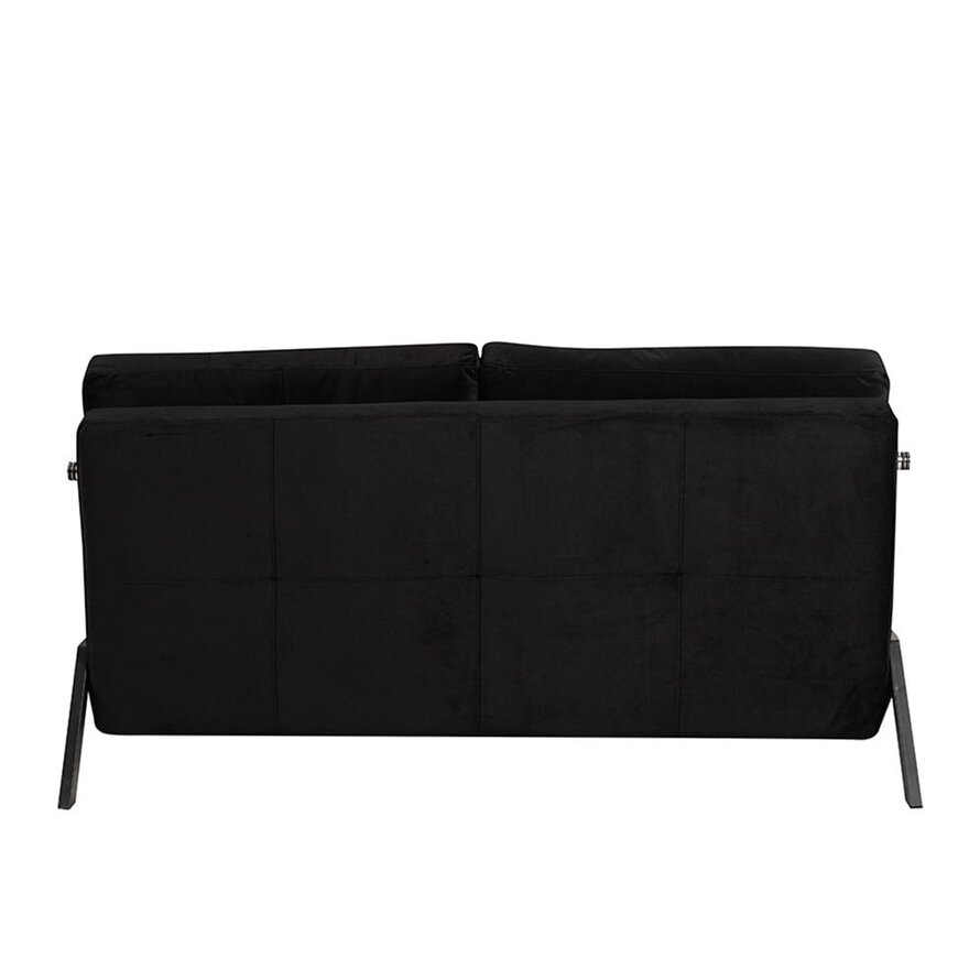 Schlafsofa 2-Sitzer Mikko Samt schwarz