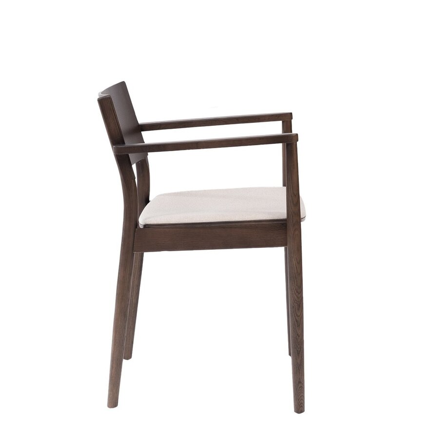 Stuhl Juan Eiche dunkel / off white
