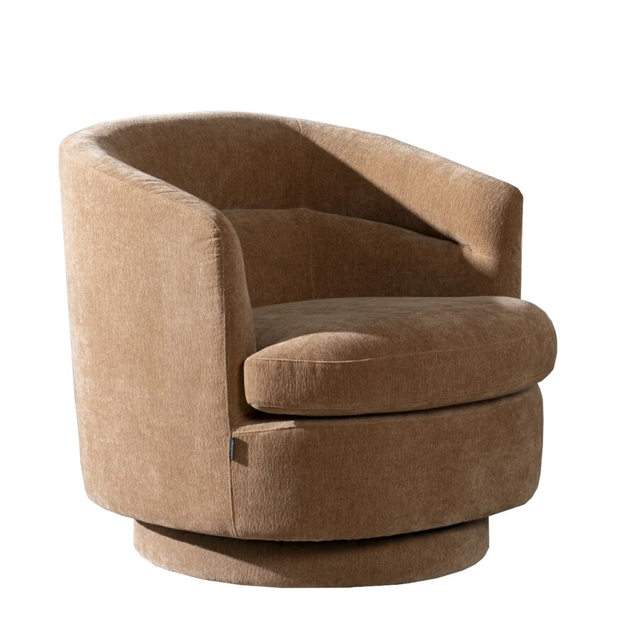 Sessel Valerie drehbar Chenille terrakotta