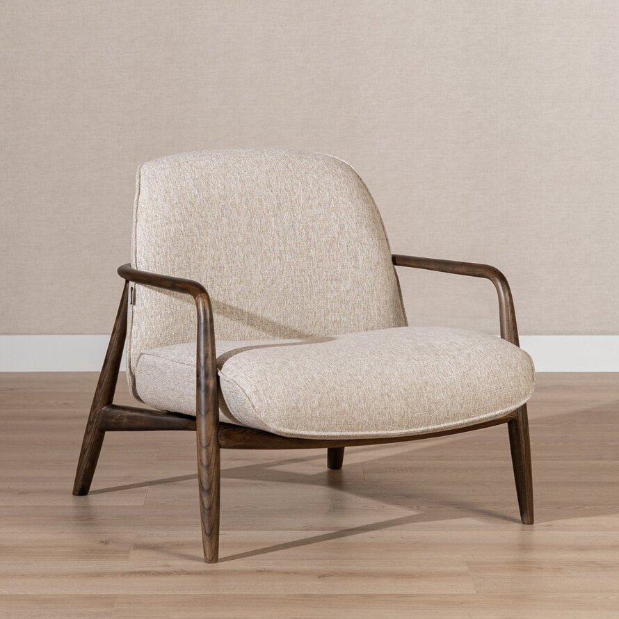 Sessel Vidar Leinen Taupe