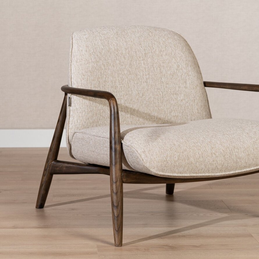 Sessel Vidar Leinen Taupe