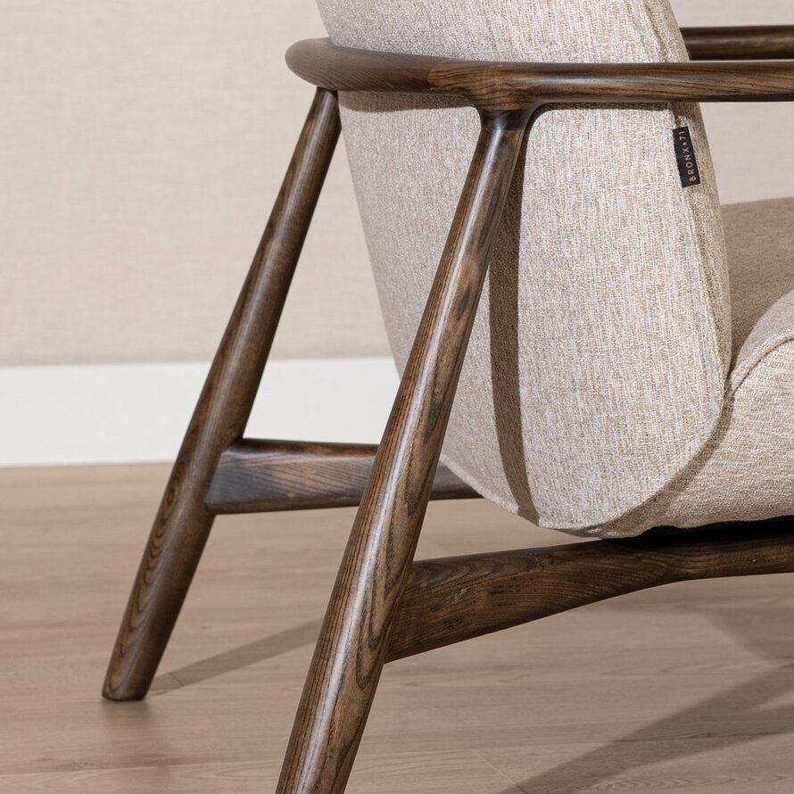 Sessel Vidar Leinen Taupe