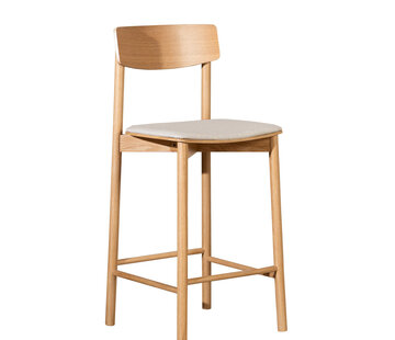 Bronx71 Barhocker Inez Eiche Natur/off white 70 cm