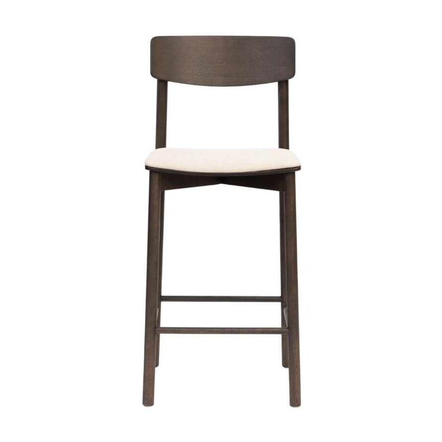 Barhocker Inez Eiche dunkel/off white 70 cm