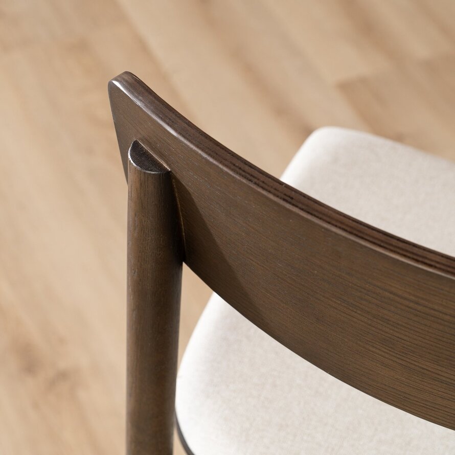 Barhocker Inez Eiche dunkel/off white 70 cm