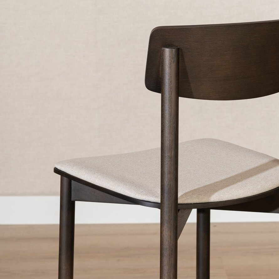 Barhocker Inez Eiche dunkel/off white 70 cm