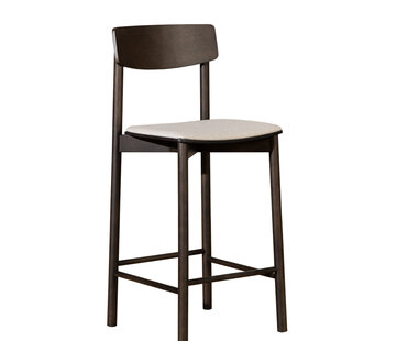 Bronx71 Barhocker Inez Eiche dunkel/off white 70 cm