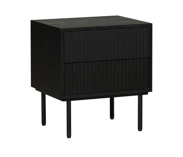 Bronx71 Nachttisch Yoka schwarz 2 Schubladen