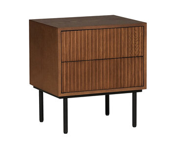 Bronx71 Nachttisch Yoka Eiche dunkel 2 Schubladen