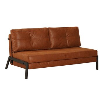 Bronx71 Schlafsofa 2-Sitzer Mikko Eco-Leder cognac