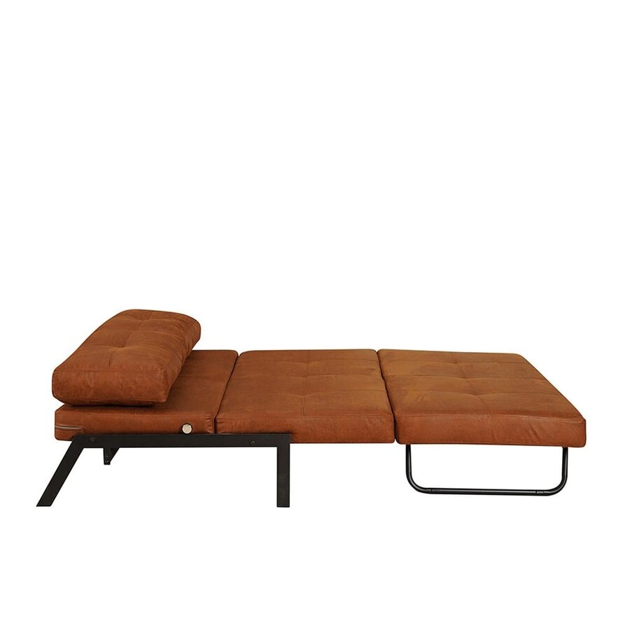 Schlafsofa 2-Sitzer Mikko Eco-Leder cognac