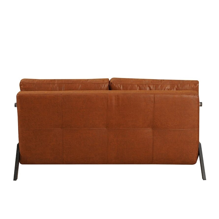Schlafsofa 2-Sitzer Mikko Eco-Leder cognac