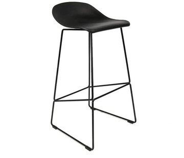 Gastro Barhocker Erica skandinavisch Design schwarz 76 cm