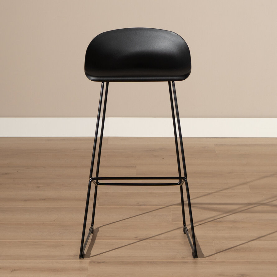 Gastro Barhocker Erica skandinavisch Design schwarz 76 cm