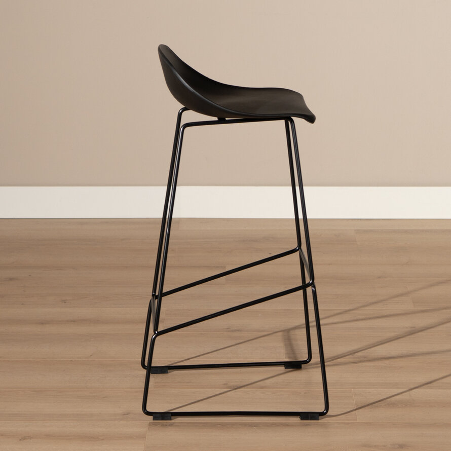 Gastro Barhocker Erica skandinavisch Design schwarz 76 cm