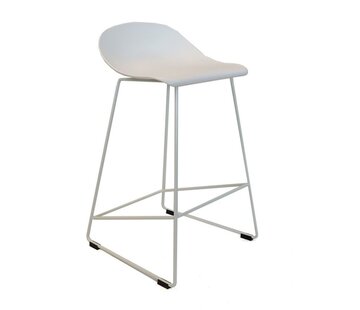 Gastro Barhocker Erica skandinavisch Design weiß 66 cm